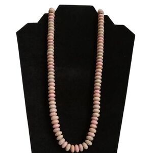 Multicolored Pastel Wooden Beaded Single Strand Lightweight Boho Style Necklace